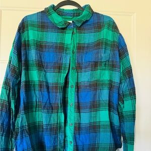 American Eagle Plaid Flannel Top